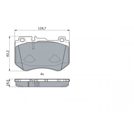 Kit pastiglie freno anteriori MERCEDES C A205 C C205 C T-MODEL S205 C W205 1.5-2.2DH 12.13- BOSCH 0 986 494 777