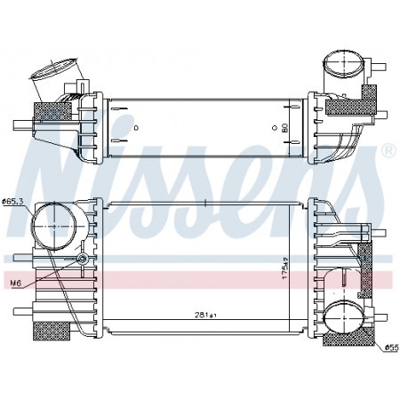 Intercooler, Compressore Intercooler NISSAN JUKE 1.6 06.10- NISSENS NIS 96360