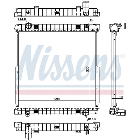 Radiator, racire motor Radiator motor fara cadru  IVECO EUROCARGO I-III EUROCARGO IV EUROCARGO V MAGIRUS F4AE0481A-F4BE0611A 09.00- NISSENS NIS 63333