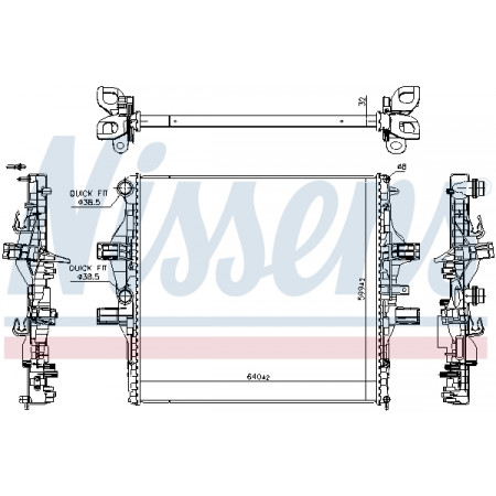 Kühler, Motorkühlung Motorkühler Handbuch IVECO DAILY V DAILY VI 3.0CNG/3.0D -02.14 NISSENS NIS 61989