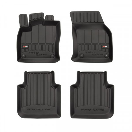 Rubber floor mats set Floor mats TPE 4 pcs ducts proLine 3D front/rear set color black SEAT TARRACO SKODA KODIAQ 09.16- SUV FROGUM FRG 3D407275