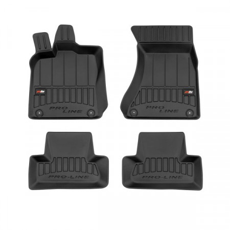 Rubber floor mats set Floor mats TPE 4 pcs ducts proLine 3D front/rear set color black AUDI Q5 10.08-05.17 SUV version: AWD/4WD / FWD / Hybrid FROGUM FRG 3D407336