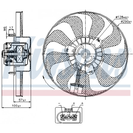 Ventilador, radiador Ventilador do radiador AUDI A3 TT SEAT AROSA CORDOBA IBIZA III IBIZA IV LEON TOLEDO II SKODA FABIA I FABIA I PRAKTIK FABIA II OCTAVIA I OCTAVIA II 1.0-2.3 10.94-05.15 NISSENS NIS 85684