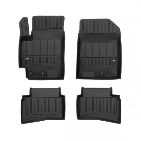 Rubberen vloermattenset Vloermatten TPE 4 stuks kanalen proLine 3D voor/achter set kleur zwart KIA RIO IV STONIC 01.17- Crossover FROGUM FRG 3D408029