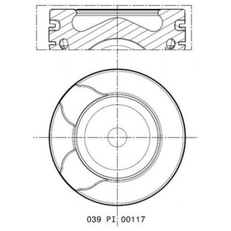 Piston 85 DS DS 5 CITROEN C4 GRAND PICASSO I C4 GRAND PICASSO II C4 II C4 PICASSO I C4 PICASSO II C5 III C8 DS4 DS5 JUMPY II FIAT SCUDO PEUGEOT 3008 308 308 I 2.0D/2.0DH 03.06- MAHLE 039 PI 00117 000