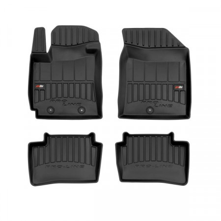 Rubber floor mats set Floor mats TPE 4 pcs ducts proLine 3D front/rear set color black HYUNDAI I10 II 08.13- Hatchback FROGUM FRG 3D409576