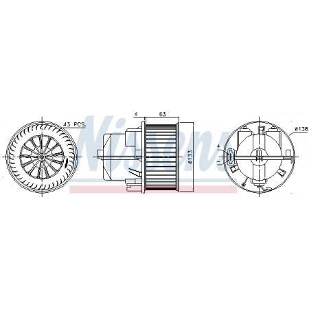 Ventilador habitáculo Soplador de aire VOLVO S60 II S80 II V60 I ​​​​V60 II V70 III V70 III/KOMBI XC60 I XC70 II LAND ROVER FREELANDER 2 RANGE ROVER EVOQUE 1.5-4.4 03.06- NISSENS NIS 87223