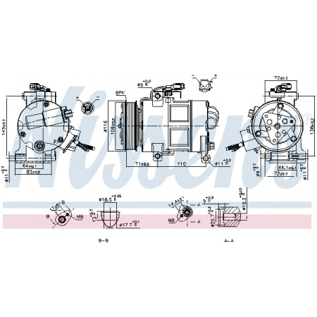 Compresor, climatizare Air-conditioning compressor FORD GALAXY III MONDEO V S-MAX 1.5 09.14- NISSENS NIS 890249