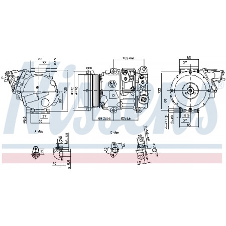 Compresseur, climatisation Compresseur de climatisation TOYOTA HIGHLANDER / KLUGER VENZA 2.7 09.08-11.16 NISSENS NIS 890876