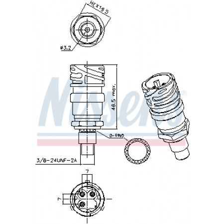 Pressostat, climatisation Pressostat de climatisation VOLVO FL FLC FM10 FM12 FM7 FM9 D10A320-D9B300 09.96- NISSENS NIS 301028