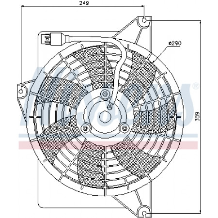 Ventilator, airconditioning Radiateurventilator met behuizing HYUNDAI MATRIX 1.5D 10.01-08.10 NISSENS NIS 85372