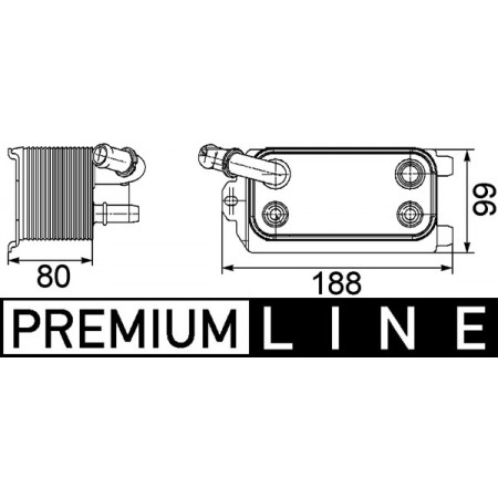 Radiatore di raffreddamento olio, cambio automatico Radiatore olio VOLVO S60 II S80 II V60 I ​​V70 III XC60 I XC70 II FORD C-MAX II FIESTA VI FOCUS III GALAXY II KUGA II MONDEO IV S-MAX LAND ROVER FREELANDER 2 1.0-3.2 03.06- MAHLE CLC72000P