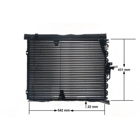 Condenseur, climatisation Condenseur de climatisation MERCEDES 124 C124 124 W124 124 T-MODEL S124 2.0-3.0 12.84-08.93 MAHLE AC 133 000S