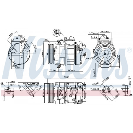 Compressor, airconditioning Aircocompressor BMW 1 E82 1 E88 3 E90 3 E91 3 E92 3 E93 Z4 E89 3.0 03.06-08.16 NISSENS NIS 890069