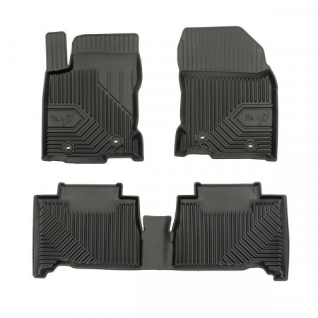 Jeu de tapis en caoutchouc Tapis de sol TPE 3 pcs conduits No. 77 ensemble avant/arrière couleur noir LEXUS NX 07.14- FROGUM FRG77409149
