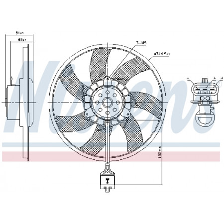 Ventilador, radiador Ventilador radiador L OPEL INSIGNIA A INSIGNIA A COUNTRY 1.6D/2.0D 07.08-03.17 NISSENS NIS 850061