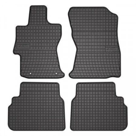 Set of floor mats Rubber 4 pcs BASIC front/rear set color black SUBARU IMPREZA 10.16- FROGUM MMT A040 401846