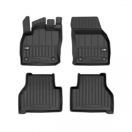 Juego de alfombrillas de goma Alfombrillas TPE 4 uds conductos proLine 3D juego delantero/trasero color negro VW CADDY ALLTRACK CADDY ALLTRACK/MINIVAN CADDY IV CADDY IV/MINIVAN CADDY V 05.15- Versión monovolumen: Estándar FROGUM FRG 3D426412