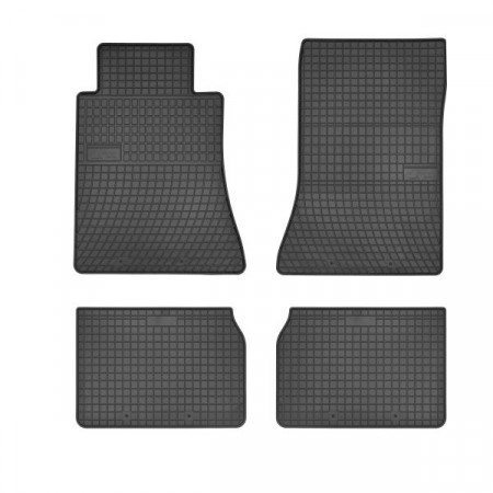 Conjunto de tapetes de borracha 4 peças conjunto dianteiro/traseiro BASIC cor preto MERCEDES E W124 06.93-06.95 Limousine / Station wagon FROGUM MMT A040 0784