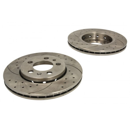 Performance-Bremsscheibe, hocheffiziente Bremsscheibe, 2 Stück, SPEEDMAX, belüftet, schnittgebohrt, vorne, L/R, Außendurchmesser 256 mm, Dicke 22 mm, AUDI A1 A2 A3 SEAT CORDOBA IBIZA III 1.2-2.3 09.96- SPEEDMAX 5201-01-0778PTUOTUV