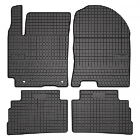 Vloermattenset Rubber 4-delig BASIC voor/achter set kleur zwart HYUNDAI KONA 06.17- Crossover FROGUM MMT A040 401990