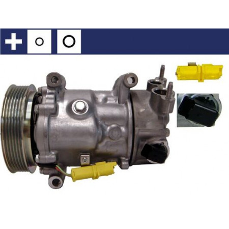 Compressor, air conditioning Air-conditioning compressor DS DS 3 CITROEN BERLINGO BERLINGO MULTISPACE BERLINGO/MINIVAN C3 II C3 III C3 PICASSO C4 C4 I C5 III DS3 PEUGEOT 2008 I 207 1.1-2.0ALK 08.00- MAHLE ACP 14 000S