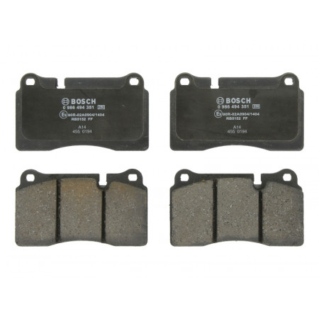 Jeu de plaquettes de frein avant CHEVROLET CORVETTE 6.2 04.14- BOSCH 0 986 494 351