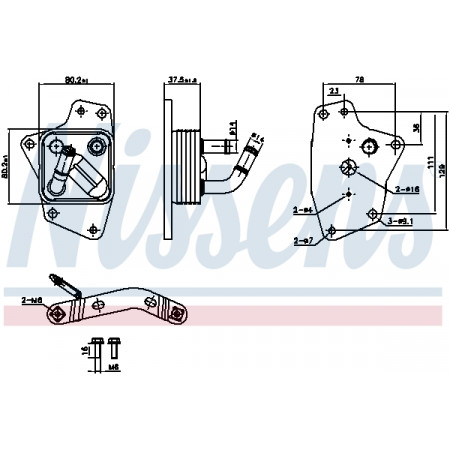 Radiador de óleo, óleo do motor Radiador de óleo LEXUS NX RX 2.0 07.14- NISSENS NIS 91444