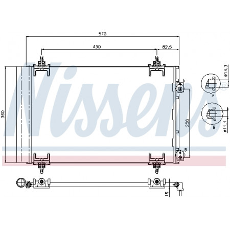 Condensador, ar condicionado Condensador Nissens CITROEN C4 04 - NISSENS NIS 94826