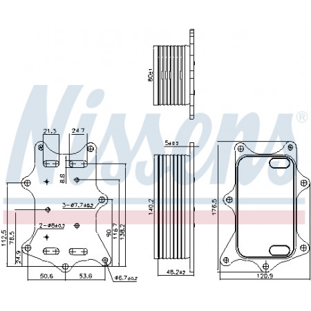 Radiateur d'huile, huile moteur Radiateur d'huile MERCEDES C T-MODEL S205 C W205 1.6D 05.14-05.18 NISSENS NIS 91275