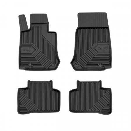 Satz Gummimatten Fußmatten TPE 4 Stk. Kanäle Nr. 77 Satz vorne/hinten Farbe schwarz MERCEDES GLC C253 GLC X253 06.15- FROGUM FRG77407770