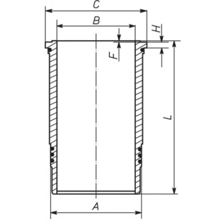 Piston liner 135mm LIEBHERR A974B HS843 LTM1080/1 LTM1090/2 LTM1100/2 LTM1120/1 CARRIER LTM1160/2 R974B MAHLE 439 WN 03 01