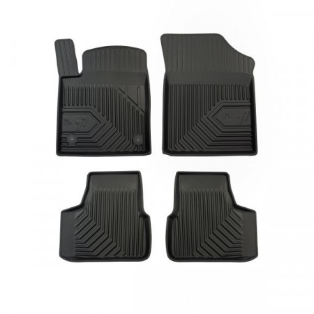 Set of rubber mats Floor mats TPE 4 pcs ducts No. 77 front/rear set color black SEAT MII SKODA CITIGO VW UP! 08.11- Hatchback 3d / 5d FROGUM FRG77407176