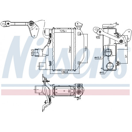 Intercooler, compressor Intercooler TOYOTA COROLLA 1.4D 06.04-10.07 NISSENS NIS 96164