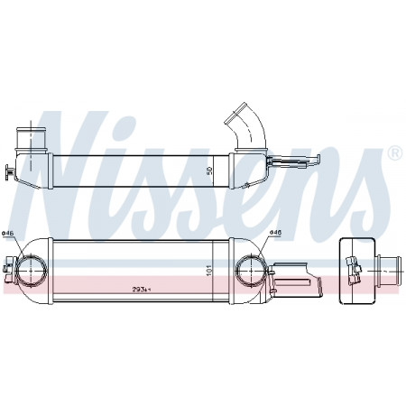 Intercooler, compressor Intercooler OPEL MERIVA A 1.7D 09.03-05.10 NISSENS NIS 96179