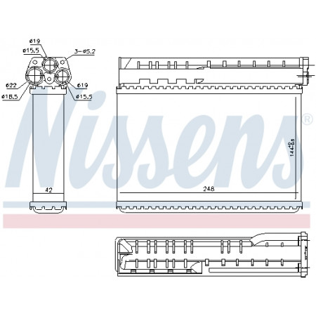 Warmtewisselaar, interieurverwarming 1393212 VERWARMING Nissens BMW E 36 Klima 09 / 90> 02 / 98 NISSENS NIS 70512