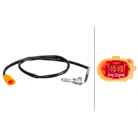 Sensor uitlaatgastemperatuur Uitlaattemperatuursensor na DPF SEAT IBIZA IV IBIZA IV SC IBIZA IV ST IBIZA IV/HATCHBACK SKODA FABIA II ROOMSTER ROOMSTER PRAKTIK VW POLO POLO V 1.2D 10.09- HELLA 6PT010 376-261