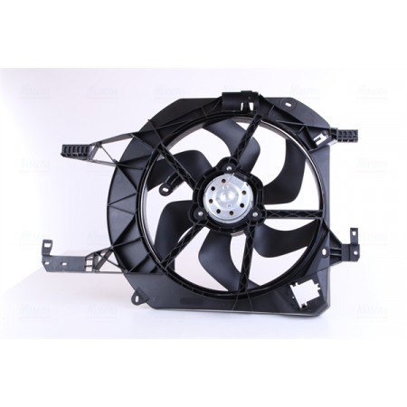 Ventilador, radiador Ventilador del radiador con carcasa NISSAN PRIMASTAR OPEL VIVARO A RENAULT TRAFIC II 1.9D-2.5D 02.01- NISSENS NIS 85883