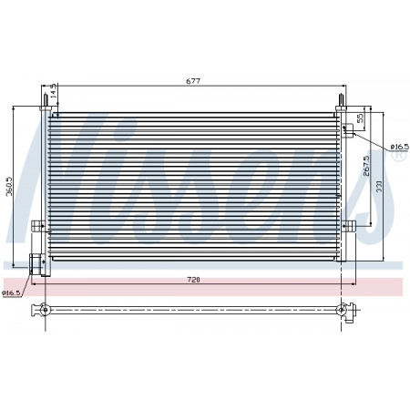Kondensator, Klimaanlage Kondensator A/C 677x331x21 VOLVO FM FM10 FM12 FM7 FM9 FMX 08.98- NISSENS NIS 94578