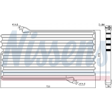 Condensador, aire acondicionado Condensador A/C 720x370x38 NISSENS NIS 940549