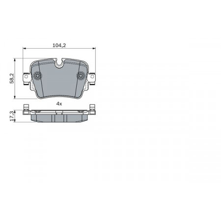 Remblokkenset JAGUAR F-TYPE 3.0 10.12- BOSCH 0 986 494 753