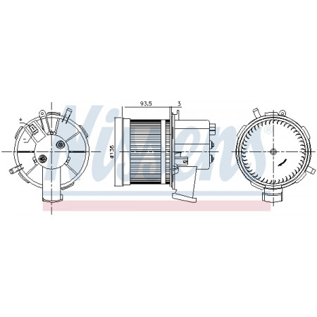 Ventola abitacolo Ventilatore FIAT 500 500 C PANDA PANDA/HATCHBACK FORD KA 1.1-1.4 09.03- NISSENS NIS 87303