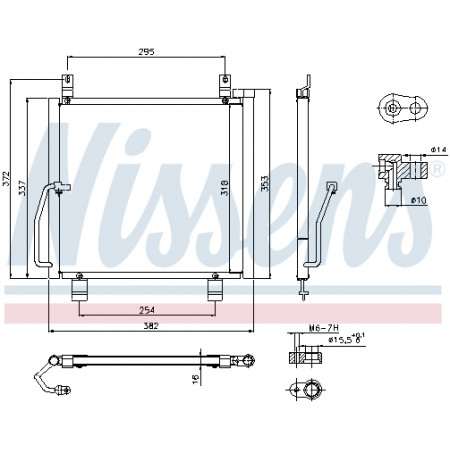 Condensator, climatizare A/C condenser SUZUKI ALTO VI 1.1 09.04-12.08 NISSENS NIS 940301