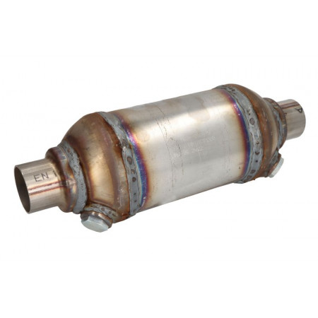 Catalizator universal ceramic round 2 lambda probes with lids OBD II EURO 4 pipe diameter:45mm. max. Engine capacity: 2000cm JMJ JMJ 10-103R-45-E4