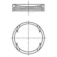 Pistón 7651 STD compatible con SEAT CORDOBA IBIZA III IV SC TOLEDO SKODA FABIA PRAKTIK RAPID ROOMSTER 12 12LPG 1001 MAHLE 028 00120 000