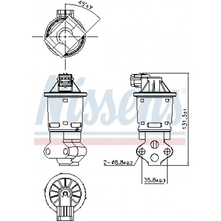 EGR klep EGR CHEVROLET AVEO / KALOS 1.2 01.04-05.08 NISSENS NIS 98354
