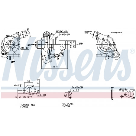 Turbocompressore MERCEDES CITAN MPV CITAN MIXTO DOPPIA CABINA CITAN/MINIVAN W415 DACIA DOKKER DUSTER LODGY LOGAN II LOGAN MCV II SANDERO II 1.5D 06.08- NISSENS NIS 93426