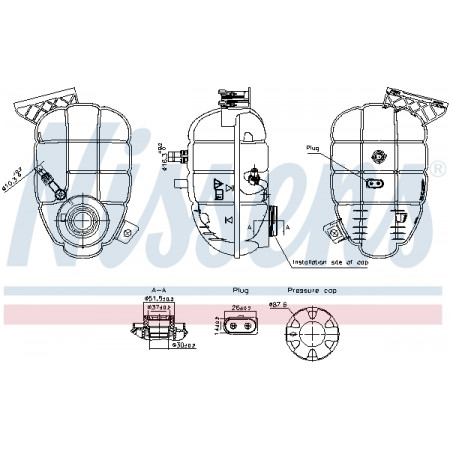 Vas de expansiune, racire Vas expansiune BMW 1 F20 1 F21 2 F22 F87 2 F23 3 F30 F80 3 F31 3 GRAN TURISMO F34 4 F32 F82 4 F33 F83 4 GRAN COUPE F36 07.11- NISSENS NIS 996325
