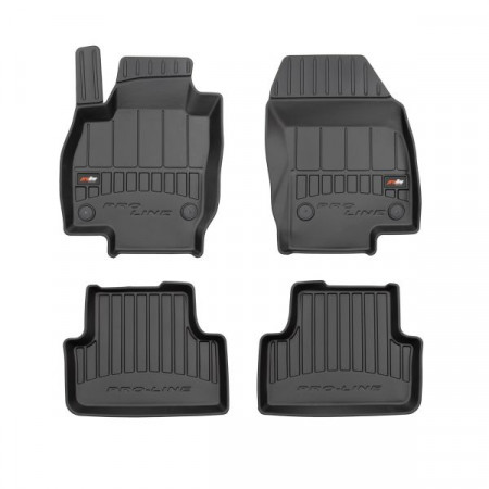 Rubberen vloermattenset Vloermatten TPE 4 stuks kanalen proLine 3D voor/achter set kleur zwart VW T-CROSS 12.18- SUV FROGUM FRG 3D408821