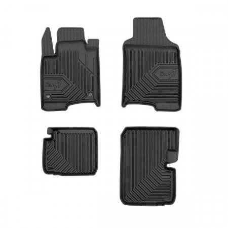 Juego de alfombrillas de goma Alfombrillas TPE 4 uds. Conductos No. 77 conjunto delantero/trasero color negro FIAT PANDA 01.20- Versión hatchback: Híbrido FROGUM FRG77426528